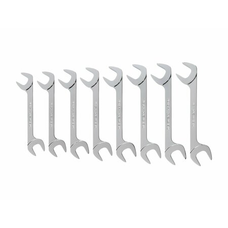 TEKTON Angle Head Open End Wrench Set, 8-Piece 1-9/16 - 2 in. WAE90104